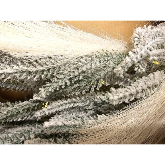 Seasonal LLC Prelit Christmas Pine Pampas Wreath 26 Inch LED Lights 400 Branches - Picture 4 of 4